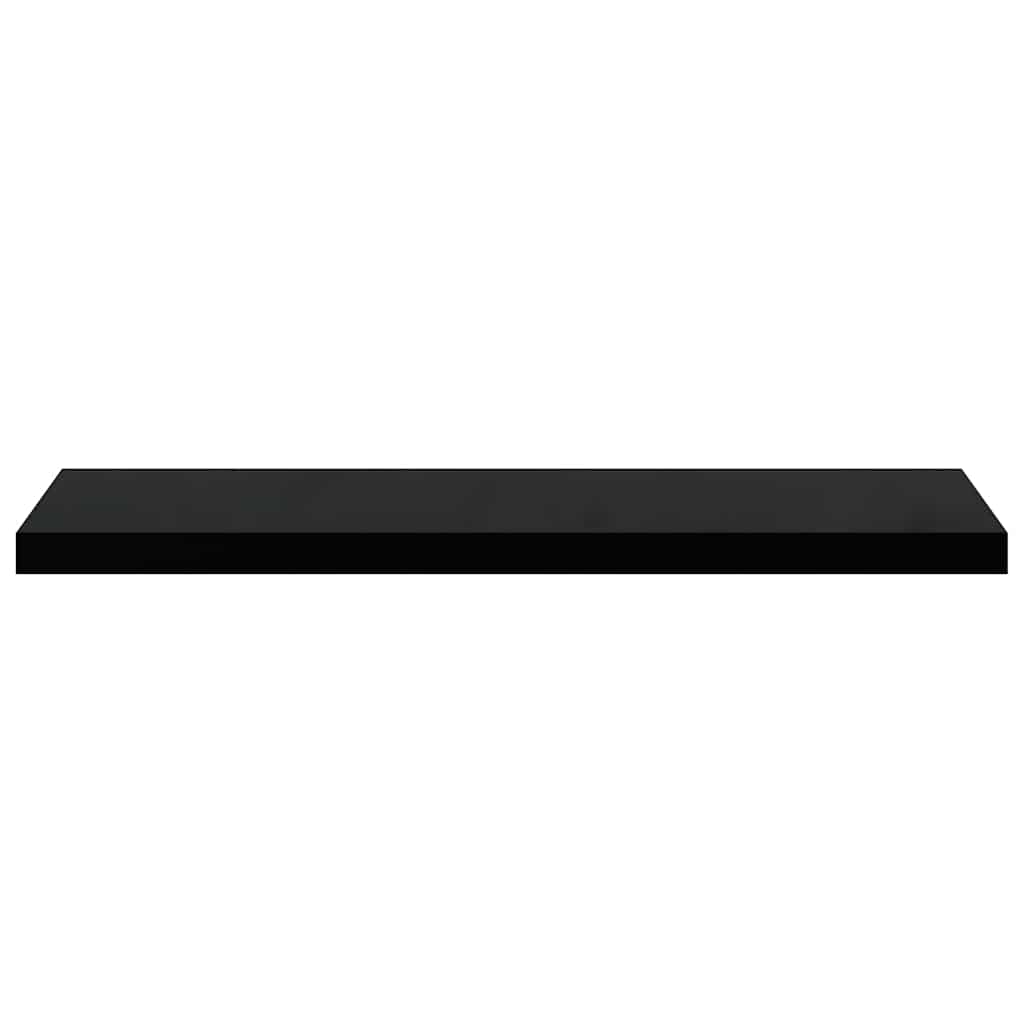 Pakabinamos lentynos, 2vnt., juodos, 90x23,5x3,8cm, MDF