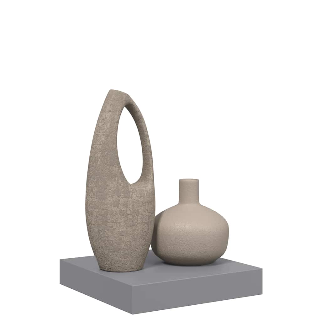 Pakabinama sieninė lentyna, pilkos spalvos, 23x23,5x3,8cm, MDF