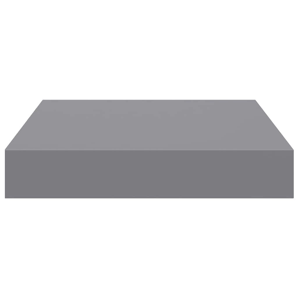Pakabinamos lentynos, 4vnt., pilkos, 23x23,5x3,8cm, MDF
