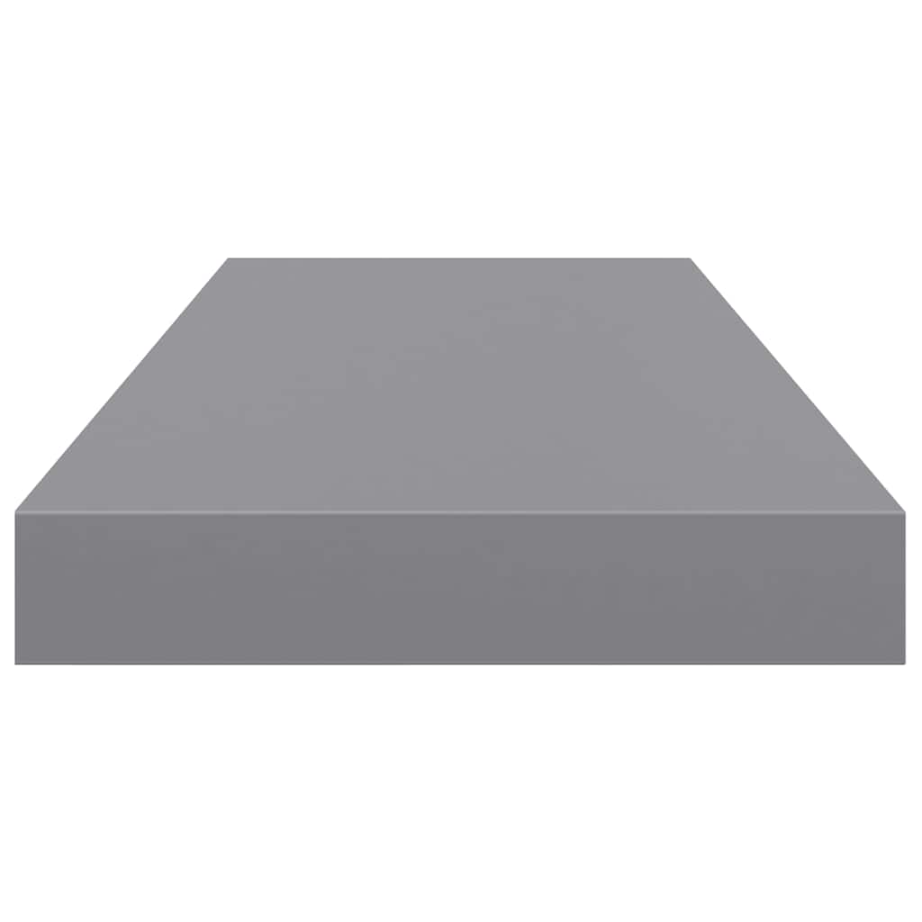 Pakabinamos lentynos, 2vnt., pilkos, 60x23,5x3,8cm, MDF