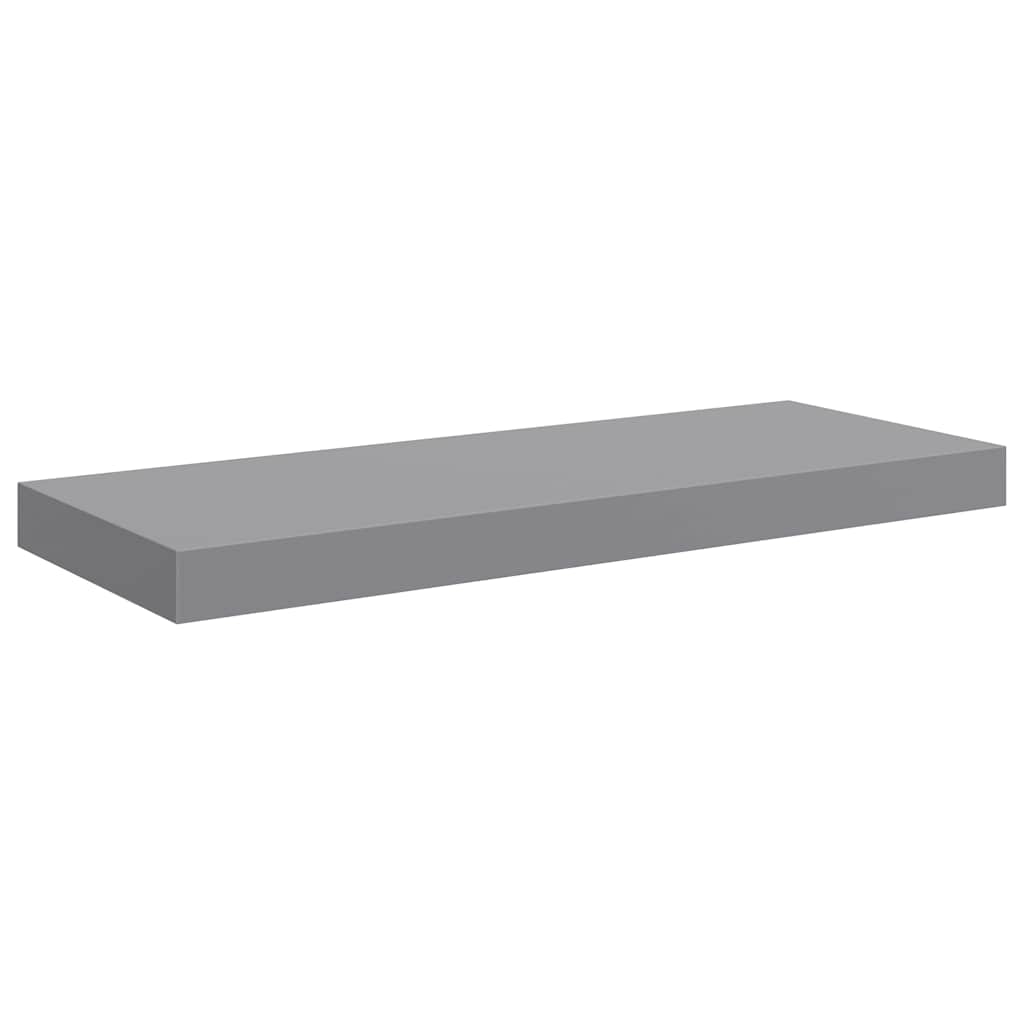 Pakabinamos lentynos, 4vnt., pilkos, 60x23,5x3,8cm, MDF