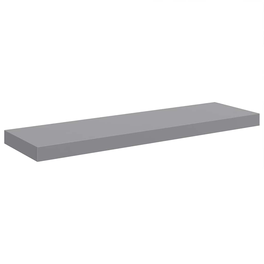Pakabinama sieninė lentyna, pilkos spalvos, 80x23,5x3,8cm, MDF