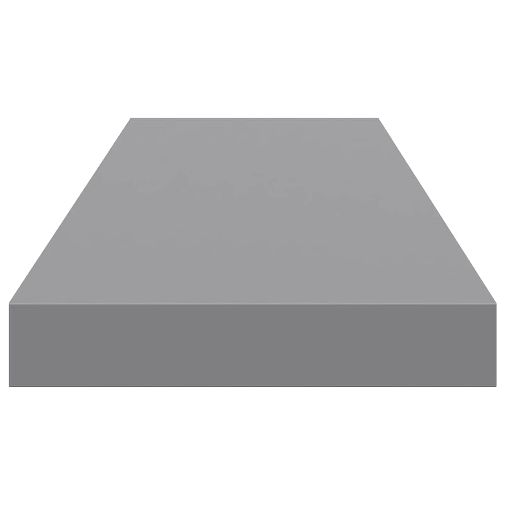 Pakabinamos lentynos, 2vnt., pilkos, 80x23,5x3,8cm, MDF