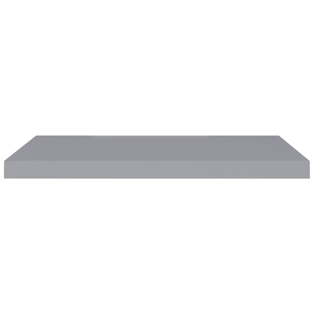 Pakabinamos lentynos, 4vnt., pilkos, 80x23,5x3,8cm, MDF
