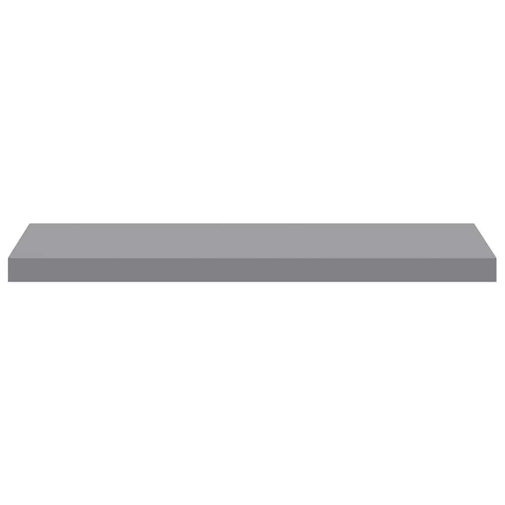 Pakabinamos lentynos, 4vnt., pilkos, 80x23,5x3,8cm, MDF