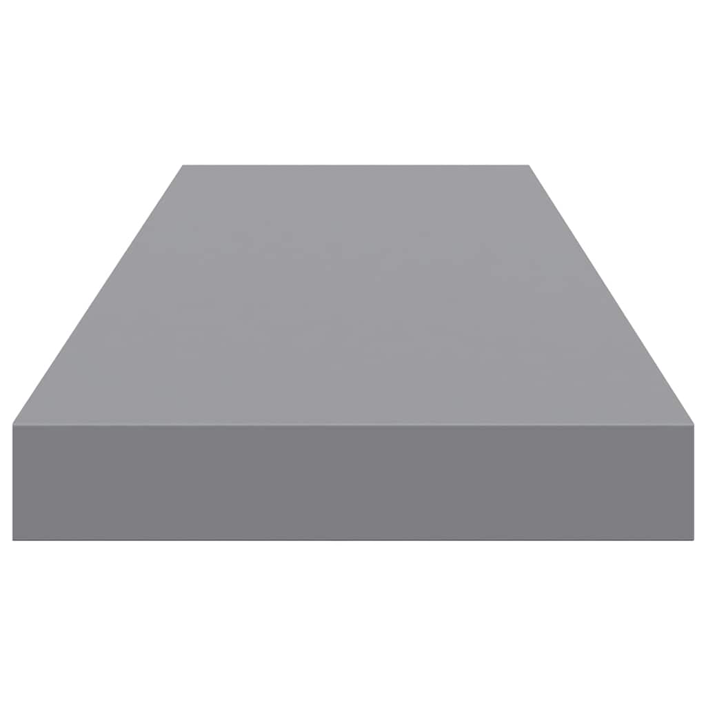Pakabinamos lentynos, 4vnt., pilkos, 80x23,5x3,8cm, MDF