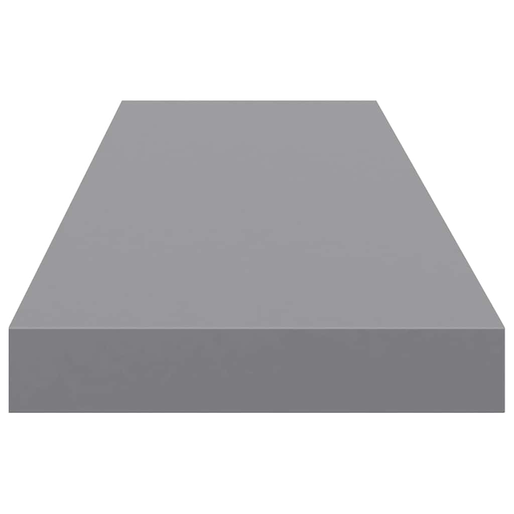 Pakabinamos lentynos, 2vnt., pilkos, 90x23,5x3,8cm, MDF
