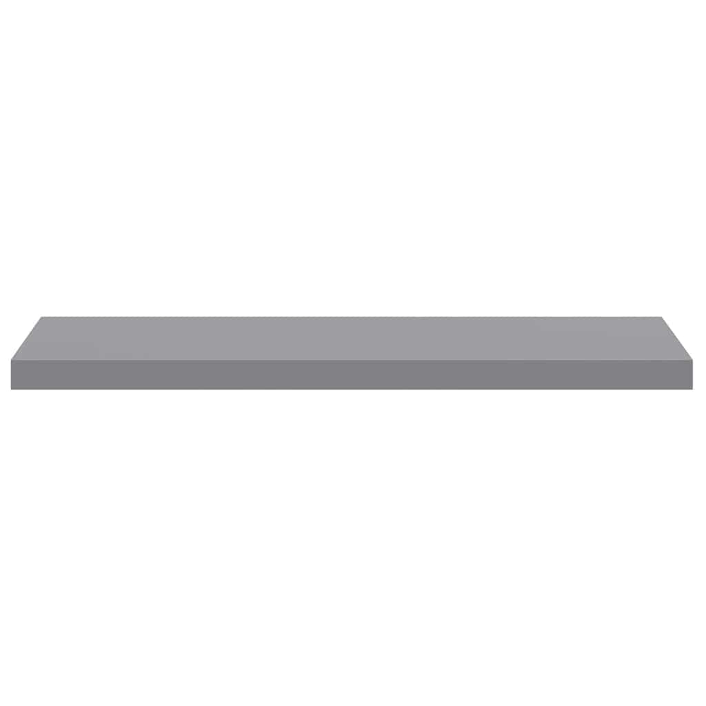Pakabinamos lentynos, 4vnt., pilkos, 90x23,5x3,8cm, MDF