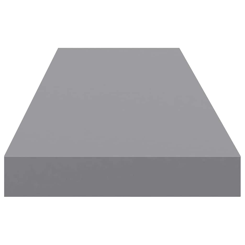 Pakabinamos lentynos, 4vnt., pilkos, 90x23,5x3,8cm, MDF