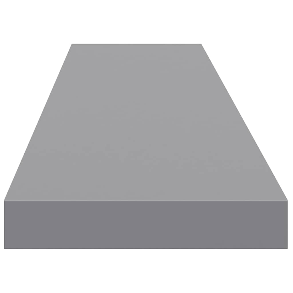 Pakabinamos lentynos, 2vnt., pilkos, 120x23,5x3,8cm, MDF