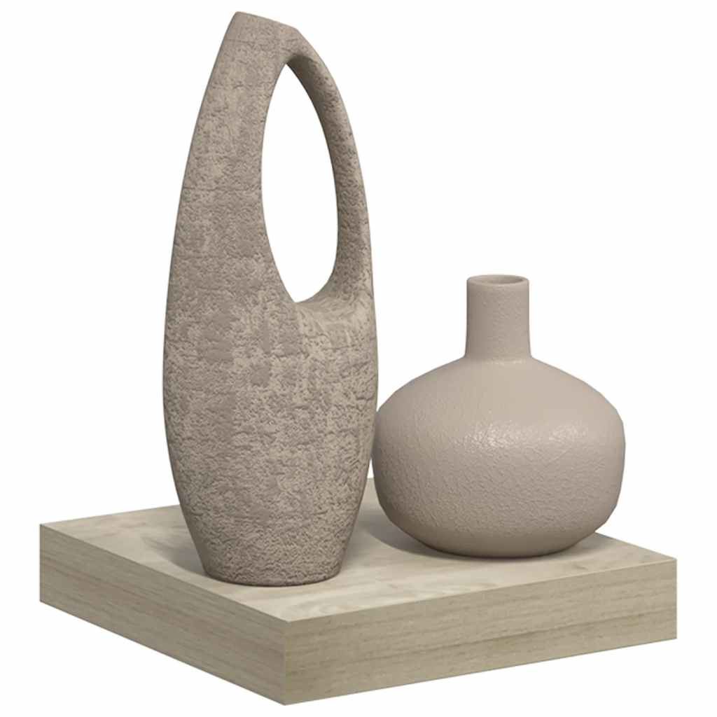 Pakabinama sieninė lentyna, ąžuolo spalvos, 23x23,5x3,8cm, MDF