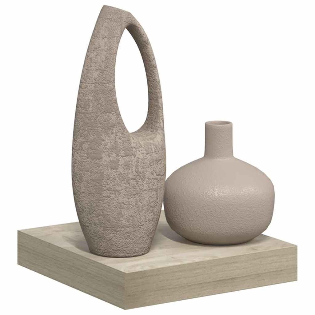 Pakabinama sieninė lentyna, ąžuolo spalvos, 23x23,5x3,8cm, MDF