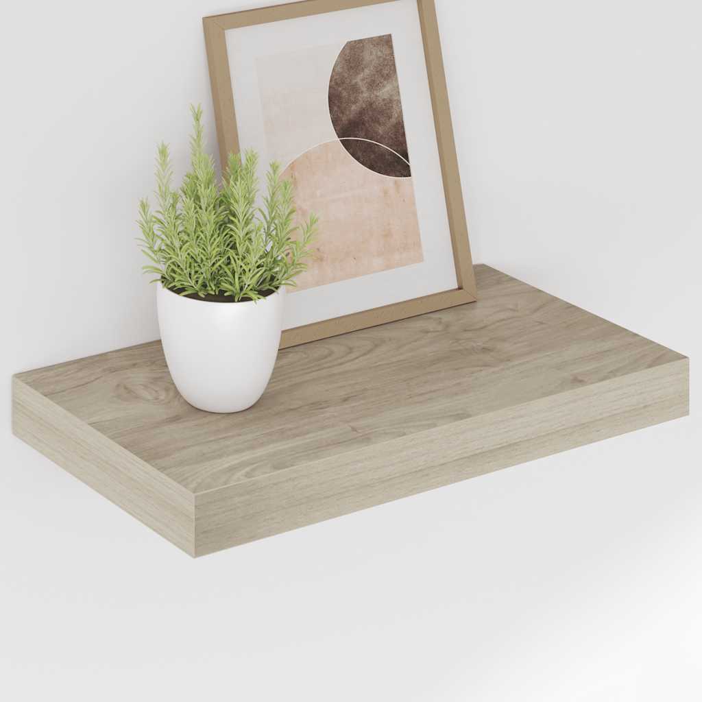 Pakabinamos sieninės lentynos, 2vnt., ąžuolo, 40x23x3,8cm, MDF