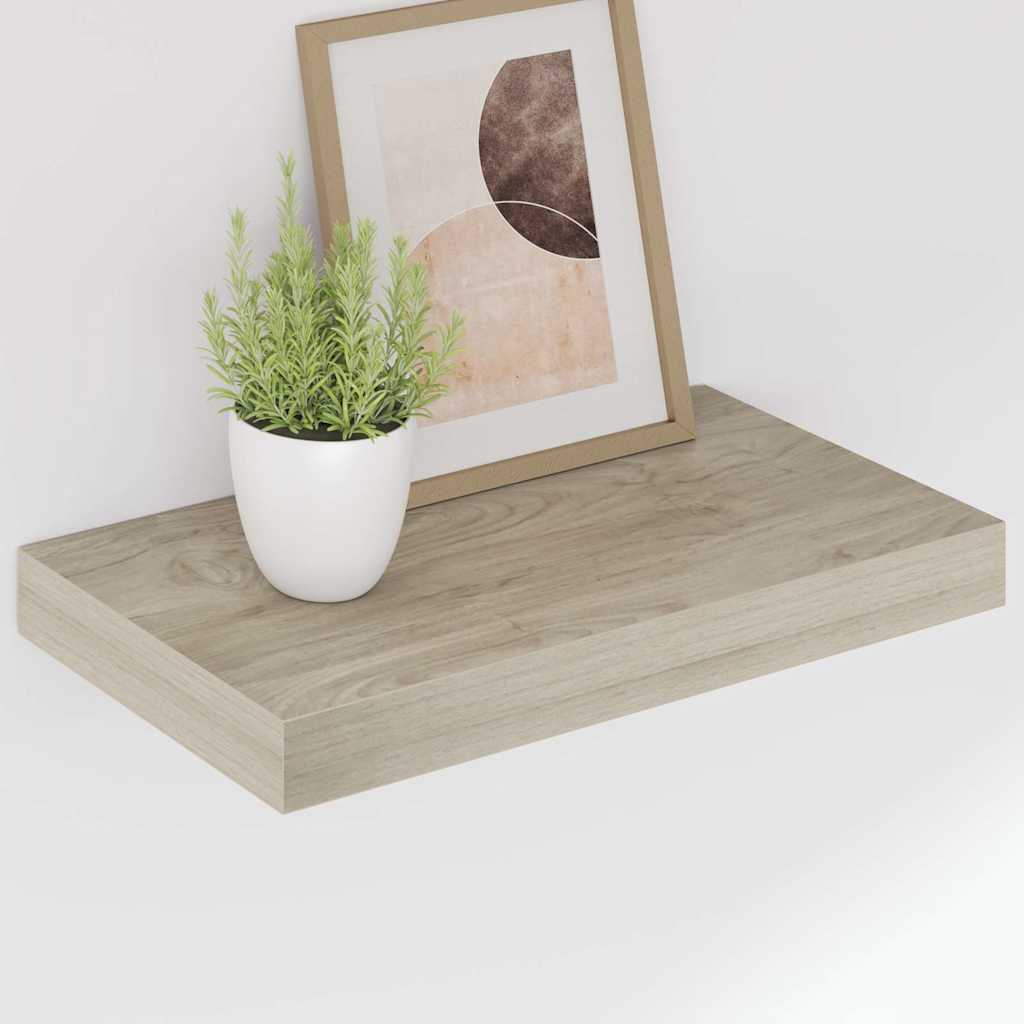 Pakabinamos sieninės lentynos, 2vnt., ąžuolo, 40x23x3,8cm, MDF