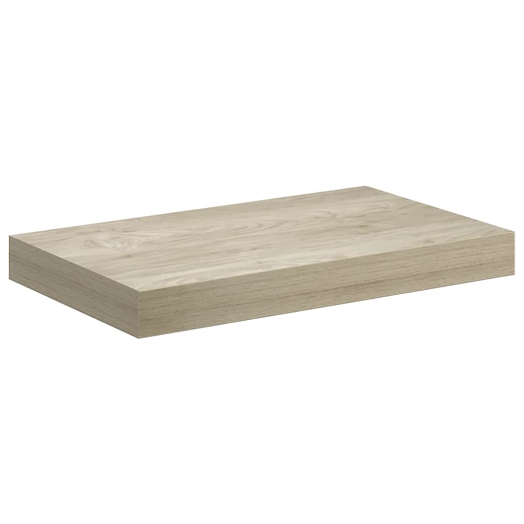 Pakabinamos sieninės lentynos, 4vnt., ąžuolo, 40x23x3,8cm, MDF