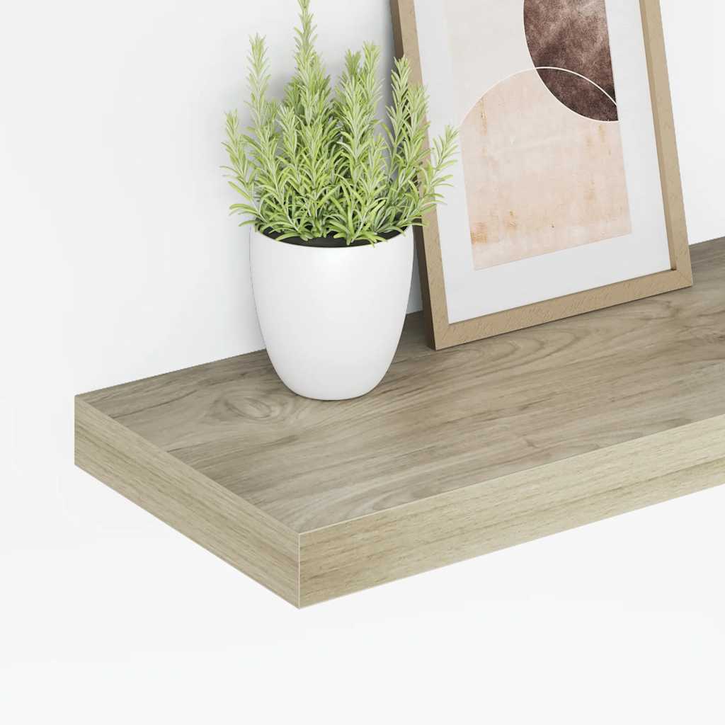 Pakabinamos lentynos, 4vnt., ąžuolo, 60x23,5x3,8cm, MDF