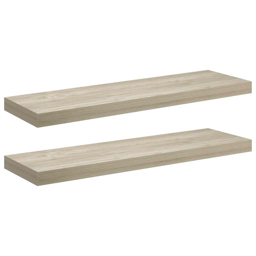 Pakabinamos lentynos, 2vnt., ąžuolo, 80x23,5x3,8cm, MDF