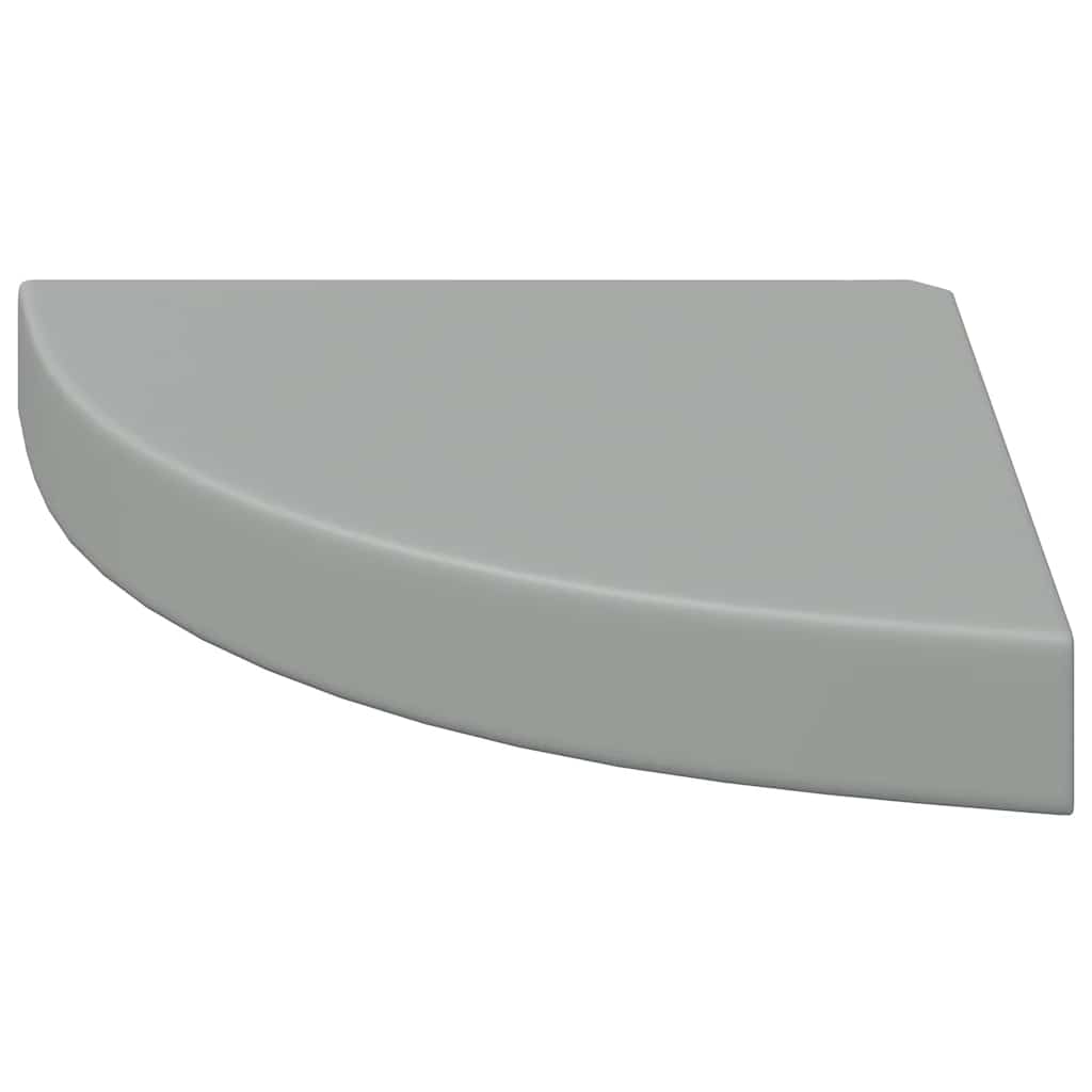 Pakabinama kampinė lentyna, pilkos spalvos, 25x25x3,8cm, MDF