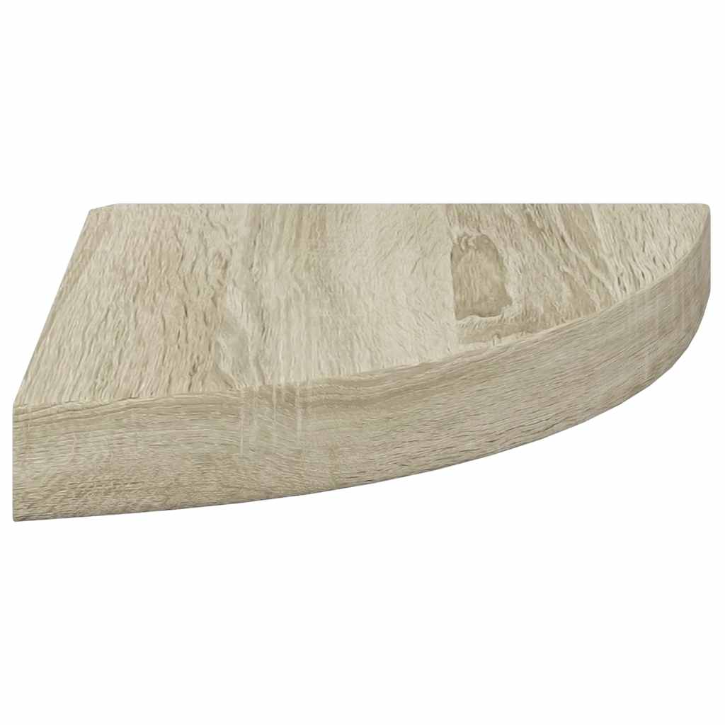 Pakabinamos kampinės lentynos, 2vnt., ąžuolo, 25x25x3,8cm, MDF