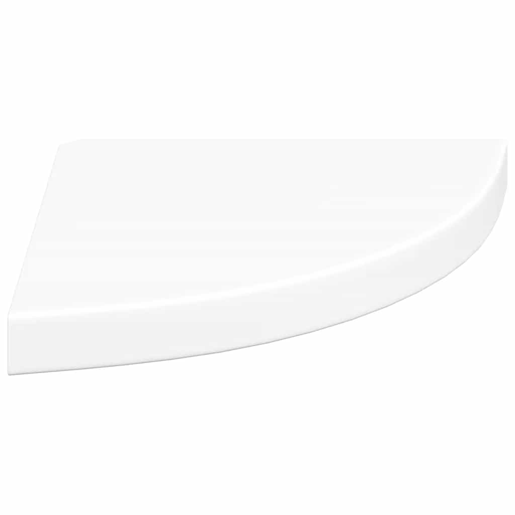 Pakabinama kampinė lentyna, baltos spalvos, 35x35x3,8cm, MDF
