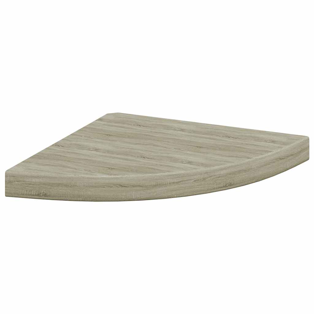 Pakabinamos kampinės lentynos, 2vnt., ąžuolo, 35x35x3,8cm, MDF