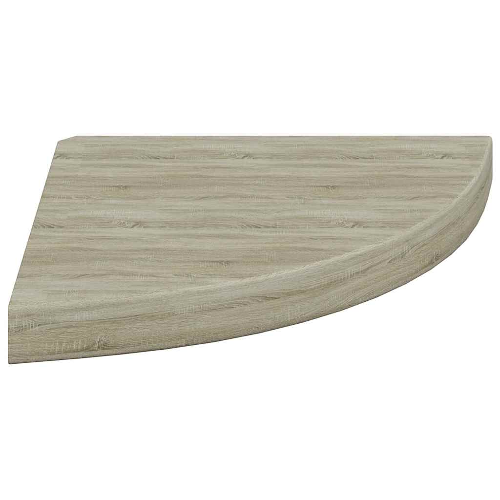 Pakabinamos kampinės lentynos, 2vnt., ąžuolo, 35x35x3,8cm, MDF