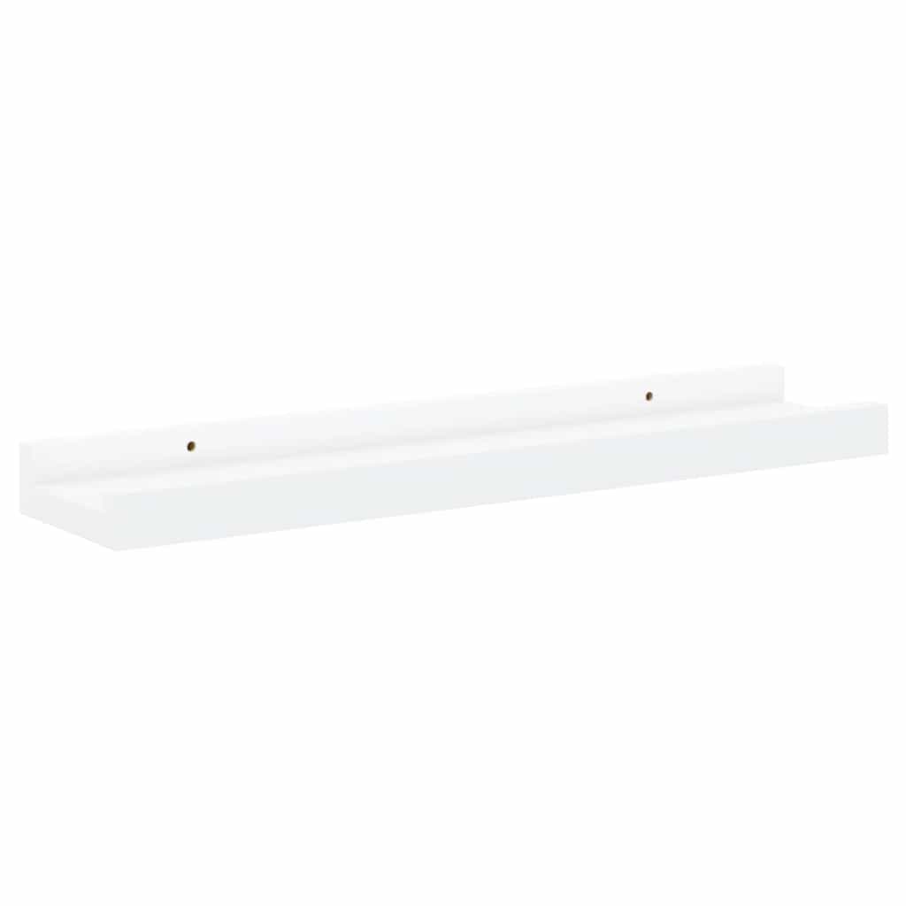 Lentynos nuotraukų rėmeliams, 2vnt., baltos, 40x9x3cm, MDF