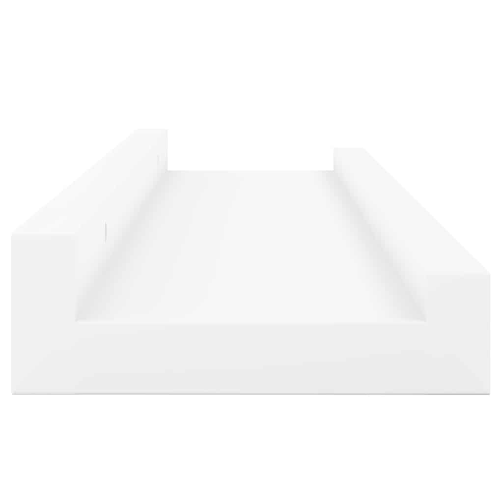 Lentynos nuotraukų rėmeliams, 2vnt., baltos, 40x9x3cm, MDF