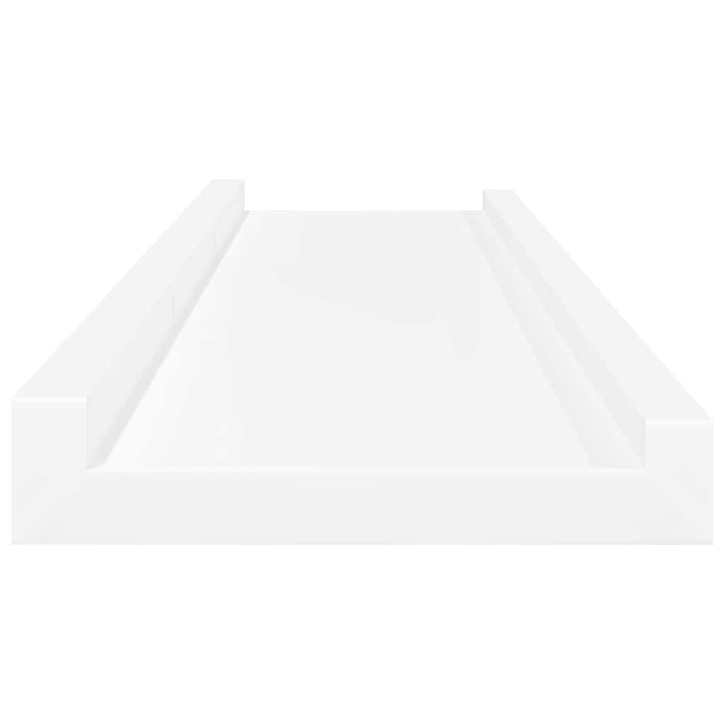 Lentynos nuotraukų rėmeliams, 2vnt., baltos, 80x9x3cm, MDF