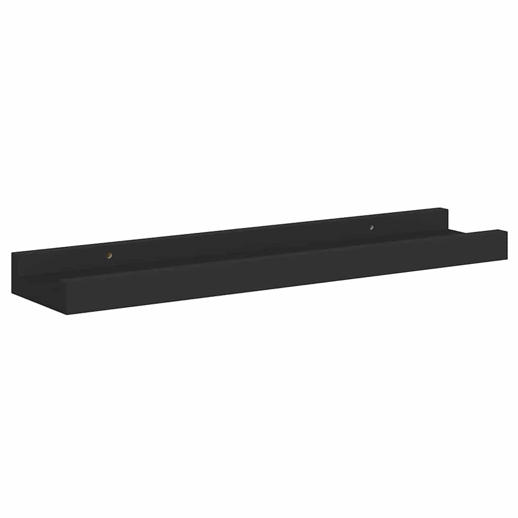 Lentynos nuotraukų rėmeliams, 2vnt., juodos, 40x9x3cm, MDF