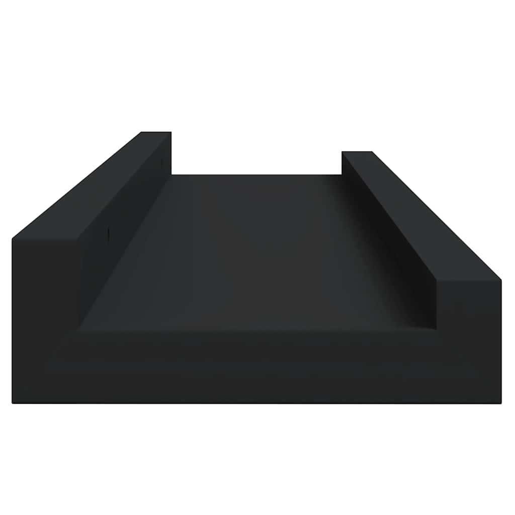 Lentynos nuotraukų rėmeliams, 2vnt., juodos, 40x9x3cm, MDF