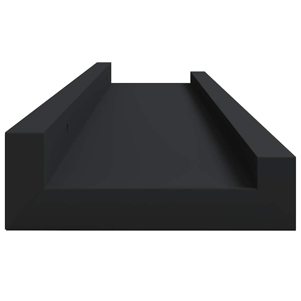 Lentynos nuotraukų rėmeliams, 2vnt., juodos, 60x9x3cm, MDF