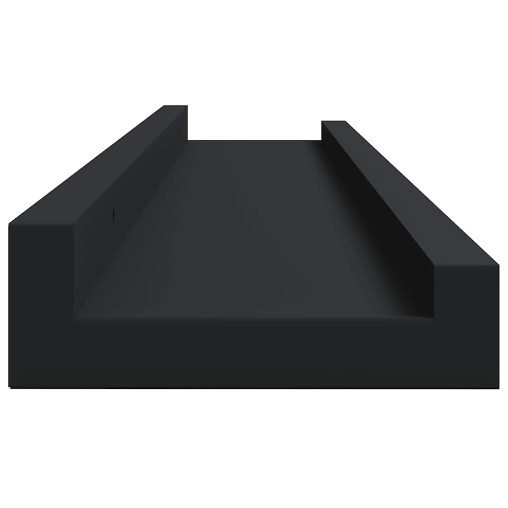 Lentynos nuotraukų rėmeliams, 2vnt., juodos, 80x9x3cm, MDF