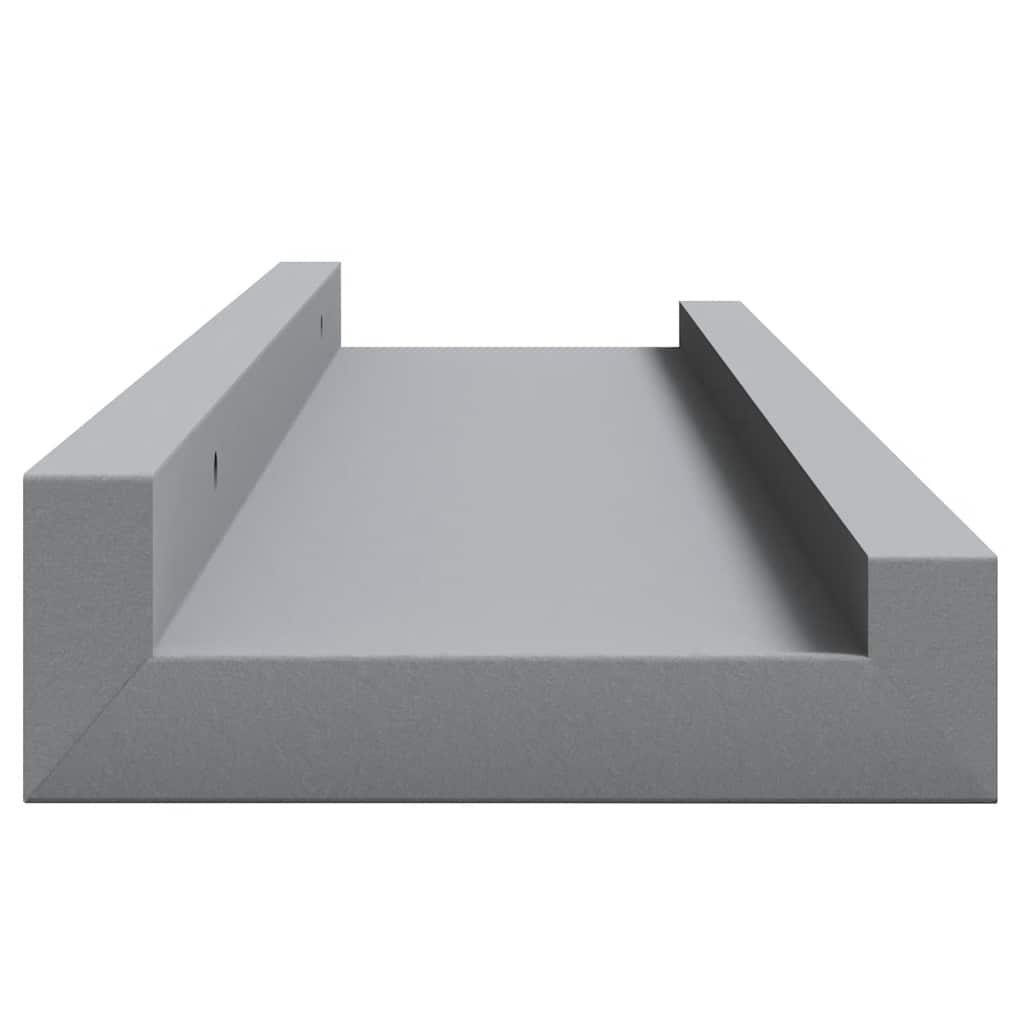 Lentynos nuotraukų rėmeliams, 2vnt., pilkos, 40x9x3cm, MDF