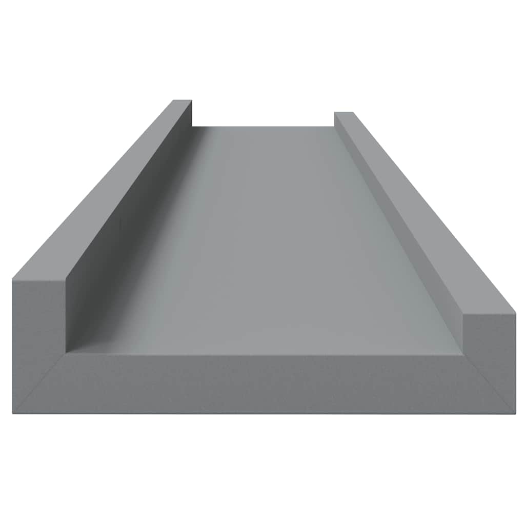 Lentynos nuotraukų rėmeliams, 2vnt., pilkos, 80x9x3cm, MDF