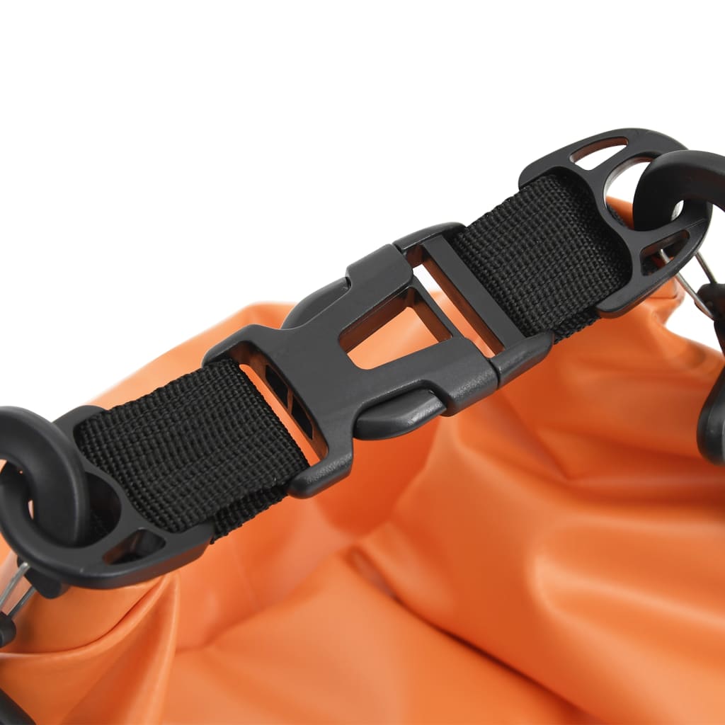 Vandeniui atsparus krepšys, oranžinės spalvos, PVC, 15l