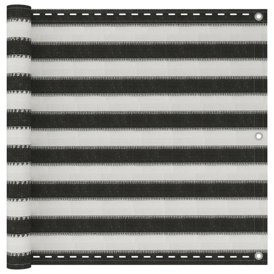 Balkono pertvara, antracito ir baltos spalvos, 90x300cm, HDPE