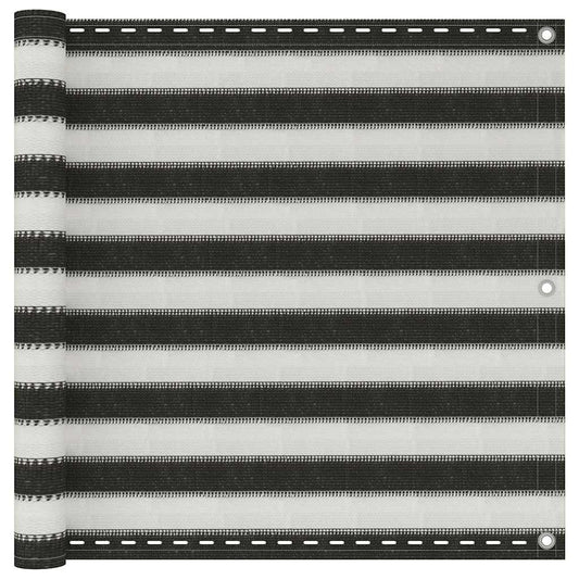 Balkono pertvara, antracito ir baltos spalvos, 90x500cm, HDPE