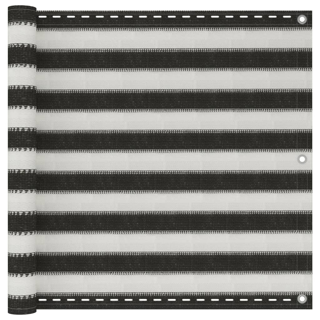 Balkono pertvara, antracito ir baltos spalvos, 90x500cm, HDPE