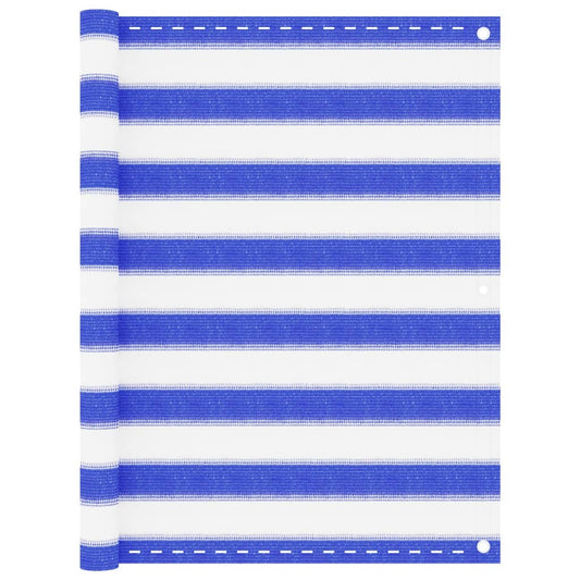 Balkono pertvara, mėlynos ir baltos spalvos, 90x300cm, HDPE
