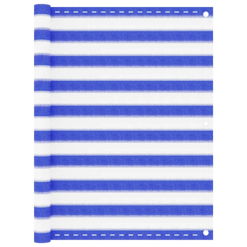 Balkono pertvara, mėlynos ir baltos spalvos, 120x300cm, HDPE