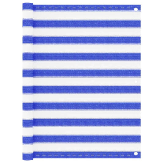 Balkono pertvara, mėlynos ir baltos spalvos, 120x300cm, HDPE