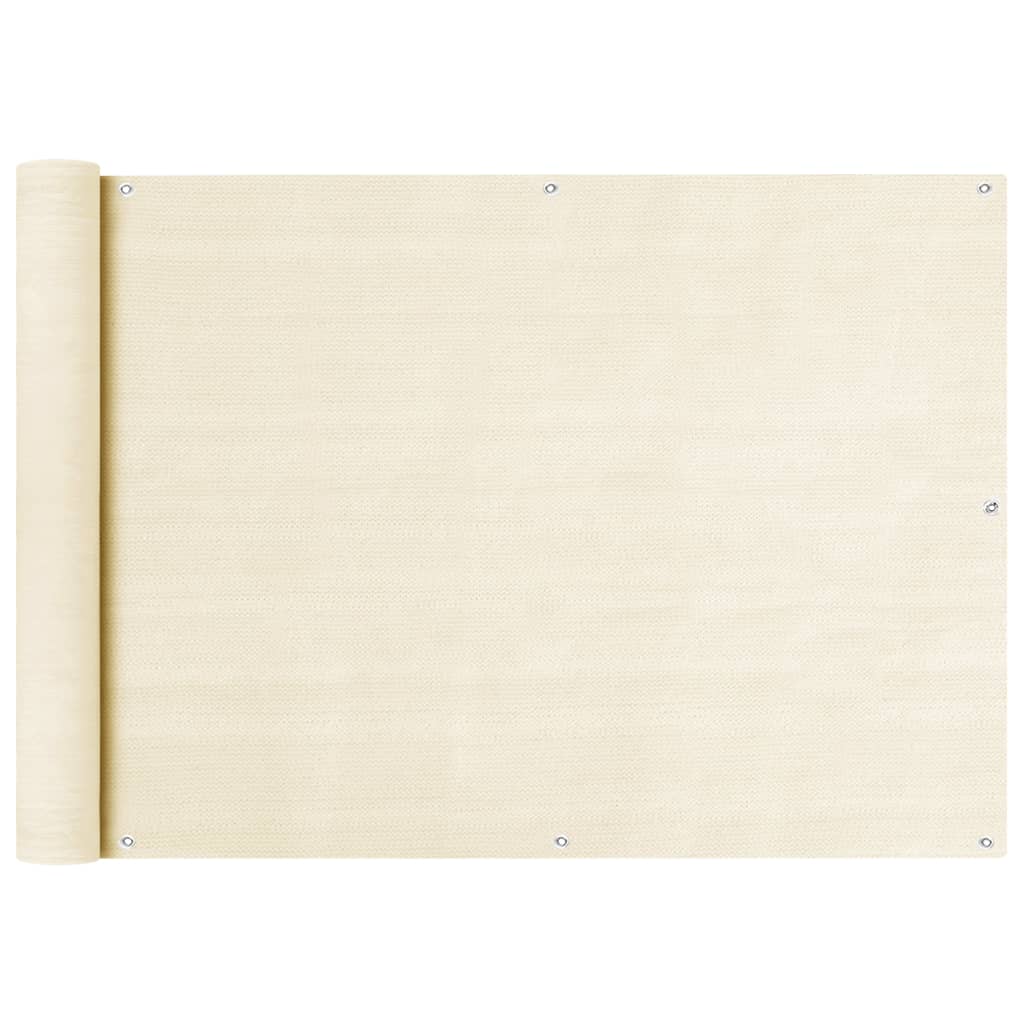 Balkono pertvara, kreminės spalvos, 75x300cm, HDPE