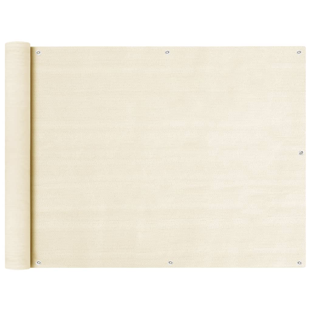Balkono pertvara, kreminės spalvos, 90x300cm, HDPE