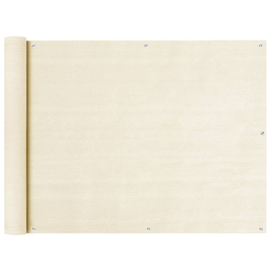 Balkono pertvara, kreminės spalvos, 90x300cm, HDPE