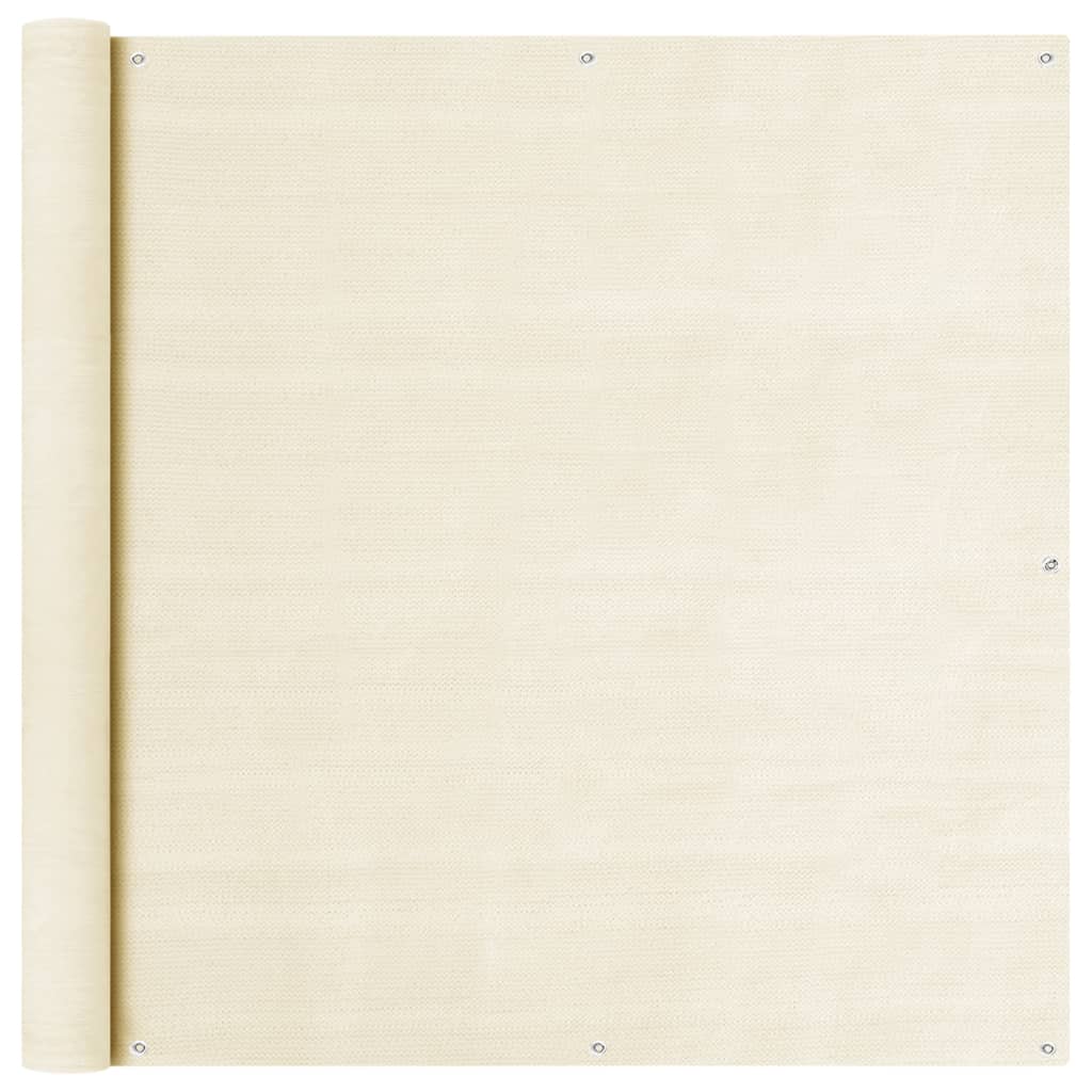 Balkono pertvara, kreminės spalvos, 120x500cm, HDPE