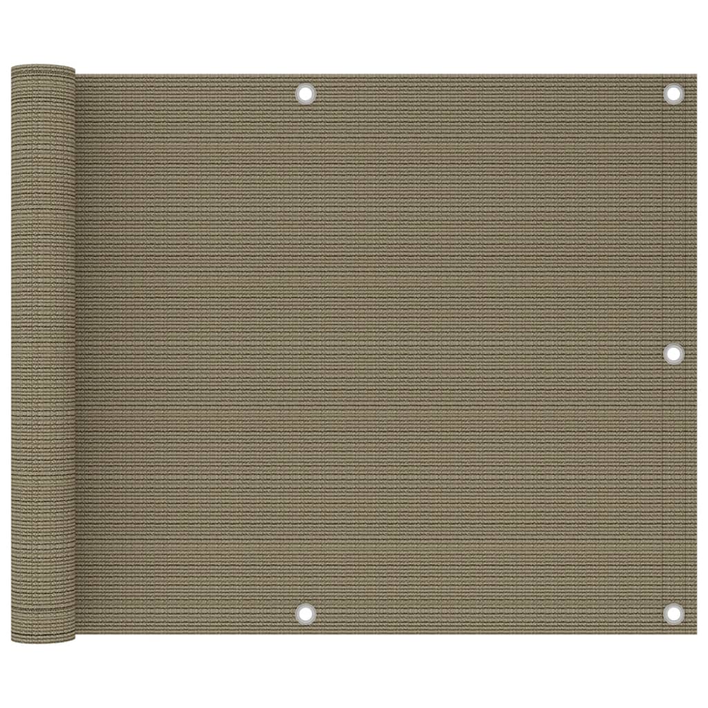 Balkono pertvara, taupe spalvos, 75x300cm, HDPE