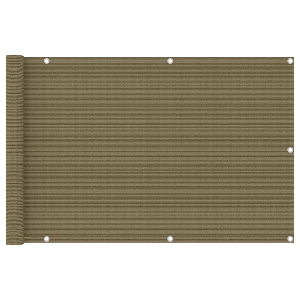 Balkono pertvara, taupe spalvos, 90x400cm, HDPE