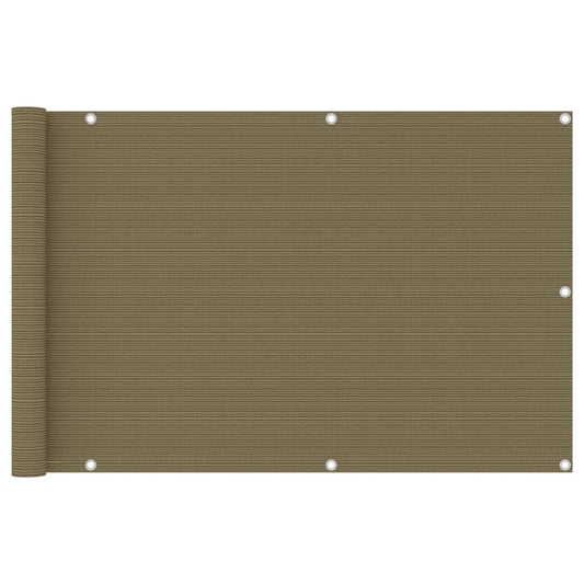 Balkono pertvara, taupe spalvos, 90x400cm, HDPE