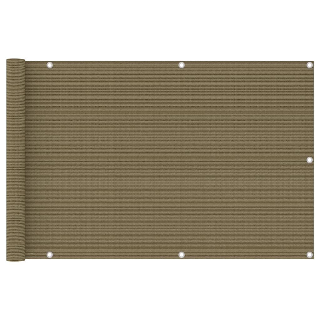 Balkono pertvara, taupe spalvos, 90x500cm, HDPE